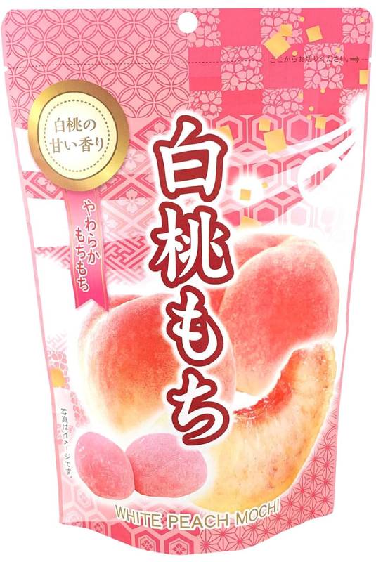 Mochi White Peach Traditional Japanese Rice Cakes